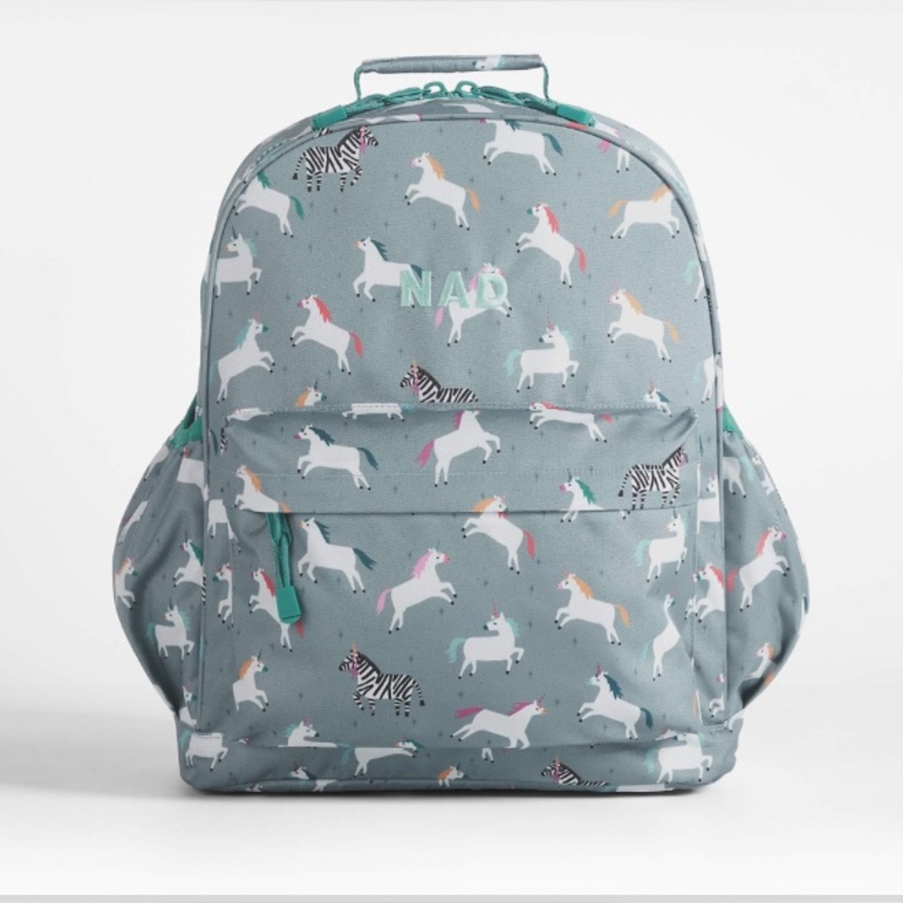 Crate&Kids Zebra Unicorn Large Backpack NWT